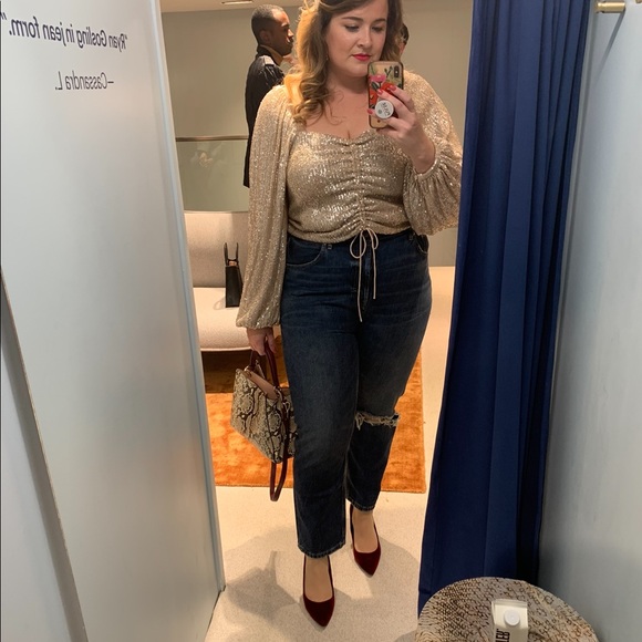 Everlane cheeky cropped (ripped knee) denim (button-up) - Picture 3 of 8